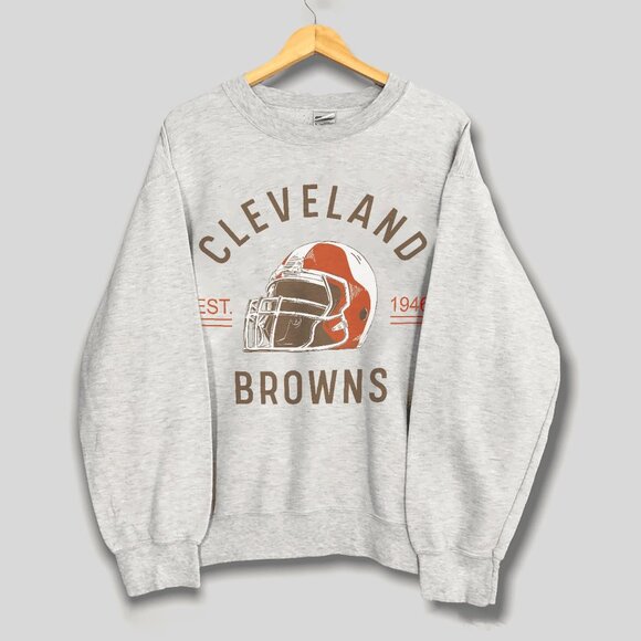Vintage Cleveland Browns EST 1946 Football Sweatshirt Cleveland Browns Shirt Tee - Picture 1 of 2